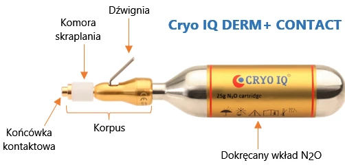 Aparat do kriochirurgi CryoIQ DERM Plus - kontaktowy
