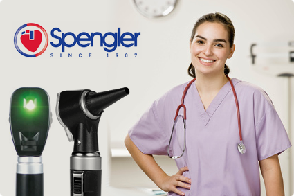 Otoskop i oftalmoskop firmy Spengler
