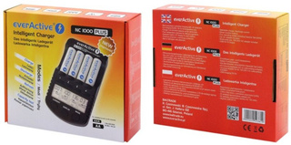 Zestaw everActive ładowarka NC-1000 PLUS + 4xAA NiMH 2600 mAh