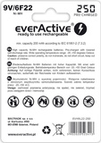 Akumulatorek 9V everActive 6F22 250 mAh Silver Line