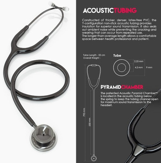 Stetoskop internistyczny MDF MD One 777 Perla Noire czarny