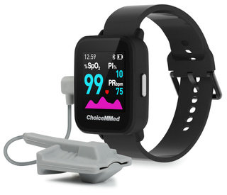 Pulsoksymetr nadgarstkowy ChoiceMMed W628 z alertem wibracyjnym SpO2 i analizą snu