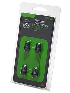 Oliwki do stetoskopu 3M Littmann czarne, zestaw 4szt.