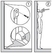 Wzrostomierz mechaniczny SECA 206 zwijany do mocowania na ścianie