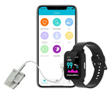 Pulsoksymetr nadgarstkowy ChoiceMMed W628 z alertem wibracyjnym SpO2 i analizą snu