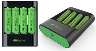 Ładowarka akumulatorowa GP U421 AA/AAA + 4xReCyko 2700 AA + USB 2,1A