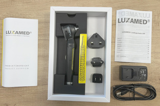 Otoskop kieszonkowy LuxaScope Auris LED-RING 3.7V USB czarny