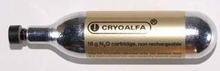 Wkład N2O 16 g do aparatów kriochirurgicznych CryoAlfa LUX i SUPER