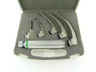Laryngoskop światłowodowy MacIntosh Mega Blade AZWAN LED, 5 łyżek 0-4